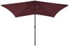 vidaXL Sonnenschirm mit LEDs und Stahl-Mast Bordeauxrot 2x3 m 313790 Bild 2