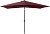 vidaXL Sonnenschirm mit LEDs und Stahl-Mast Bordeauxrot 2x3 m 313790 Bild 3