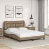vidaXL Bettgestell mit LED ohne Matratze "Hvar" Cappuccino-Braun 120x200 cm 3213924 Bild 4