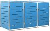 vidaXL Mülltonnenbox für 3 Tonnen 207x77,5x112,5 cm Edelstahl 149568 Bild 2