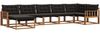 vidaXL Outdoor-Sofagarnitur mit Kissen 7 pcs Natürlich und Schwarz 3369671 Bild 2