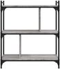 Bücherregal | Standregal 3 Böden Grau Sonoma 76x32x88 cm Holzwerkstoff Bild 4