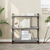 Bücherregal | Standregal 3 Böden Grau Sonoma 76x32x88 cm Holzwerkstoff Bild 2