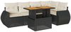 vidaXL 6-tlg. Garten-Sofagarnitur mit Kissen Schwarz Poly Rattan 3327262 Bild 2