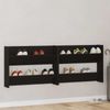 2er-Set Schuhschränke, Schuhkipper modern Schwarz Eichen-Optik 85 x 18 x 90 cm Bild 2