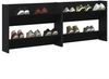 2er-Set Schuhschränke, Schuhkipper modern Schwarz Eichen-Optik 85 x 18 x 90 cm Bild 3