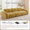 Modulsofa Chenille, rahmenloser 3-Sitzer, 281 x 95 x 76 cm, gelb, ohne Montage Bild 5