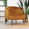 Bronx71 Samt Sessel Billy modern ockergelb/cognac Bild 2
