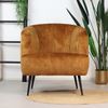 Bronx71 Samt Sessel Billy modern ockergelb/cognac Bild 3