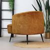 Bronx71 Samt Sessel Billy modern ockergelb/cognac Bild 4