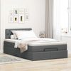 vidaXL Ottomane Bett mit Matratze & LEDs Dunkelgrau 120x190 cm Stoff 3312375 Bild 4