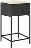 vidaXL 7-tlg. Gartenbar-Set mit Kissen Schwarz Poly Rattan 3261517 Bild 4