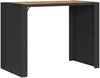 vidaXL 7-tlg. Gartenbar-Set mit Kissen Schwarz Poly Rattan 3261517 Bild 5