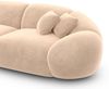 XXL Wohnlandschaft Solverde aus Samtstoff - Samtstoff - beige - Links Bild 5