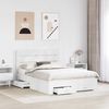 vidaXL Bettrahmen mit Schubladen Weiß 160 x 200 cm Holzwerkstoff 3411951 Bild 3