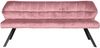 Esszimmerbank Spinras mit Lehne, Samtbezug modern, Rosa, weich gepolstert für 2–3 Personen Bild 1