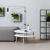 Ragaba Couchtisch, MDF & Massivholz, Ø 70x35 cm, Weiß Bild 2