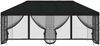 vidaXL Pavillon mit Seitenwänden 6 x 3 m Schwarz Polyester und Stahl 3376003 Bild 3