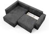 Ecksofa mit Schlaffunktion NATALIA XL in Stoff Tilia Schwarz Ottomane Links Bild 4