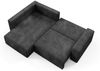 Ecksofa mit Schlaffunktion NATALIA XL in Stoff Tilia Schwarz Ottomane Links Bild 5