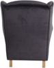 Ohrensessel Karlen Bezug Samtvelours Buche natur / anthrazit 22037 Bild 4