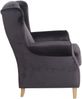Ohrensessel Karlen Bezug Samtvelours Buche natur / anthrazit 22037 Bild 3