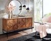 Sideboard 123 x 70 x 45 cm Sheesham Massivholz / Metall Anrichte mit Türen, Industrial Kommode Kommodenschrank Holz Modern, Standschrank Wohnzimmer Bild 3