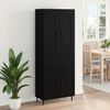 vidaXL Highboard 2 pcs Schwarz Eichen-Optik Holzwerkstoff 3416245 Bild 4