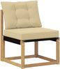 vidaXL Outdoor-Sofagarnitur mit Kissen 9 pcs Weiß und Beige 3389859 Bild 4