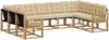vidaXL Outdoor-Sofagarnitur mit Kissen 9 pcs Weiß und Beige 3389859 Bild 2