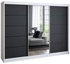 A&J MöbelLand GmbH Schwebetürenschrank VILUNO mit 4 Schubladen und Spiegel (Kostenlose Lieferung – nur für kurze Zeit! TOP ANGEBOT! Geräumiger Schrank mit einer Breite von 200 cm und Spiegel, ideal zur Aufbewahrung von Kleidung und Accessoires. 4 Schub... Bild 4
