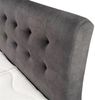 Boxspringbett Schlafzimmerbett DASIO 200x200cm Stoff Hellgrau inkl. Bettkasten Bild 3
