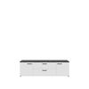 TV-Board >SALTWATER< in Weiss / VENICE Marmor / Weiss Glanz Bild 3