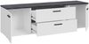 TV-Board >SALTWATER< in Weiss / VENICE Marmor / Weiss Glanz Bild 4