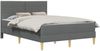 vidaXL Bettrahmen Dunkelgrau 120 x 200 cm Polyester 3414950 Bild 2