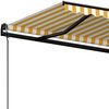 vidaXL Markise Automatisch Einziehbar 600x350 cm Gelb und Weiß 3069248 Bild 5