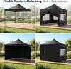 STEELSØN 'Rynara' Pavillon 2x2 m, schwarz, wasserdicht, stabil und UV-beständig, Faltpavillon 3-fach höhenverstellbar, Gartenpavillon mit 4 Seitenteilen, Pop Up Pavillon inkl. Tragetasche Bild 4