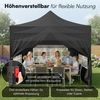 STEELSØN 'Rynara' Pavillon 2x2 m, schwarz, wasserdicht, stabil und UV-beständig, Faltpavillon 3-fach höhenverstellbar, Gartenpavillon mit 4 Seitenteilen, Pop Up Pavillon inkl. Tragetasche Bild 2