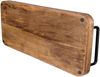 BigDean Serviertablett aus Mangoholz - 60 x 30 x 3 cm - Vintage Holz Tablett - UNIKAT - Holztablett mit Metall-Griffen - Küchentablett rechteckig Bild 4