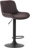 2er Set Barhocker Lentini, drehbar, Braun, Schwarz, Kunstleder Bild 3