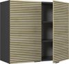 Küchenglasschrank Fame-Line Eiche Paneel 80 cm Vicco Bild 4