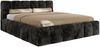 Doppelbett mit Gasdruckfeder, Polsterbett NIRA CLASSIC Holzlattenrost Bett mit Stauraum, gepolstertes Kopfteil Bettkasten - 200 x 200 cm - Dunkelgrau Plüsch Bild 5