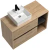 Vente-unique - PURNAL Bathroom furniture set Holz, PlatteKeramik Beige - B 45,5 cm x H 60 cm x L 100 cm Bild 3