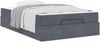 vidaXL Bettgestell mit Matratze 2 pcs Dunkelgrau Samt 3399547 Bild 3