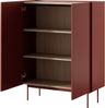 AX LIVING Kommode Schmal Hoch Orchis KD97 97cm Modern, Rot Ziegelrot Bild 5