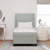 vidaXL Boxspringbett mit Matratze Hellgrau 200 x 100 cm Samt 3340862 Bild 3