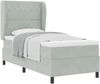 vidaXL Boxspringbett mit Matratze Hellgrau 200 x 100 cm Samt 3340862 Bild 2