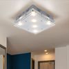 LED Deckenleuchte, Metall Stahl gebürstet, Glas satiniert, L 30cm Bild 3
