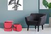 Hocker Arabella 225 2er-Set Rot / Schwarz Bild 3