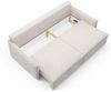 Sofa 3-Sitzer mit Schlaffunktion LAGOS in Stoff Abriamo Hellbeige Bild 3